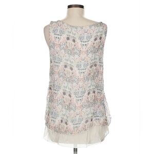 Via Spiga 100% Silk Floral Tank Top Made in Italy Size M